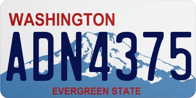 WA license plate ADN4375