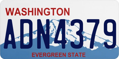 WA license plate ADN4379