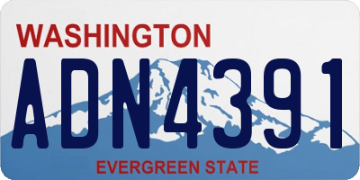 WA license plate ADN4391
