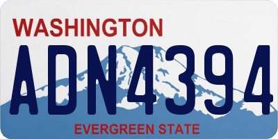 WA license plate ADN4394