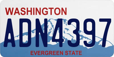 WA license plate ADN4397