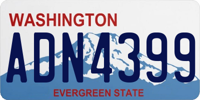 WA license plate ADN4399