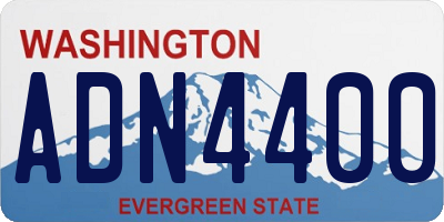 WA license plate ADN4400
