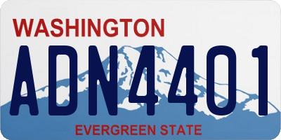 WA license plate ADN4401