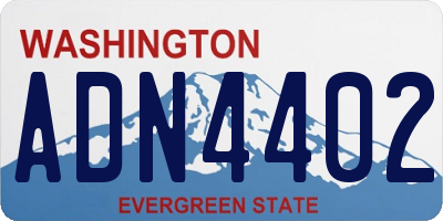 WA license plate ADN4402
