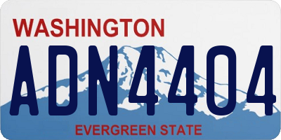 WA license plate ADN4404