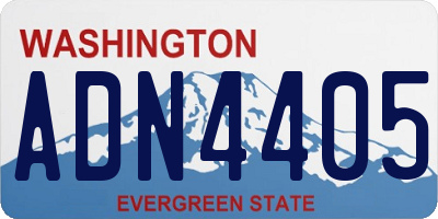 WA license plate ADN4405