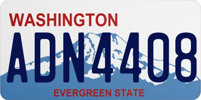 WA license plate ADN4408