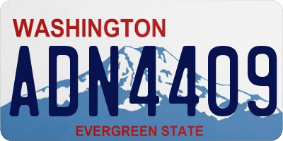 WA license plate ADN4409