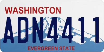 WA license plate ADN4411