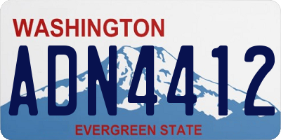 WA license plate ADN4412