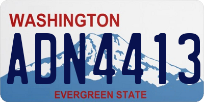 WA license plate ADN4413