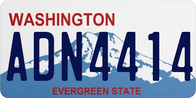 WA license plate ADN4414