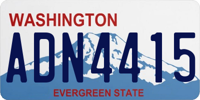 WA license plate ADN4415