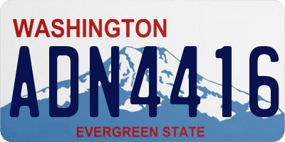 WA license plate ADN4416