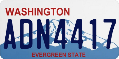 WA license plate ADN4417