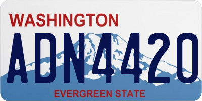 WA license plate ADN4420