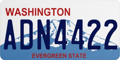 WA license plate ADN4422