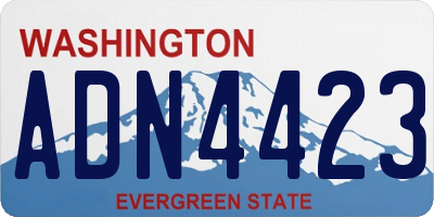 WA license plate ADN4423