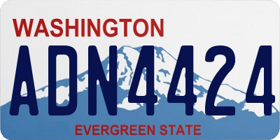 WA license plate ADN4424