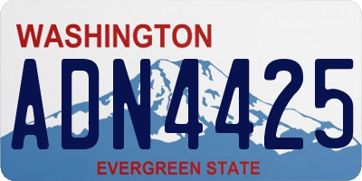 WA license plate ADN4425