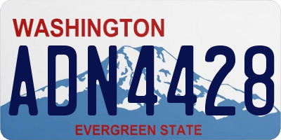 WA license plate ADN4428