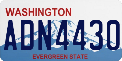 WA license plate ADN4430