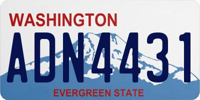 WA license plate ADN4431