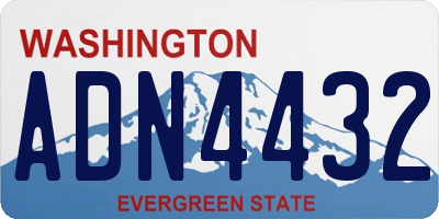 WA license plate ADN4432