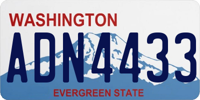 WA license plate ADN4433