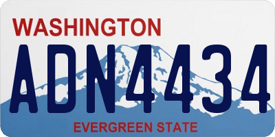 WA license plate ADN4434