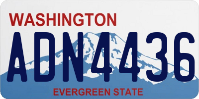 WA license plate ADN4436