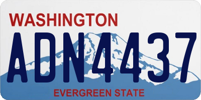 WA license plate ADN4437