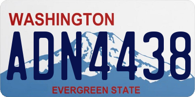 WA license plate ADN4438