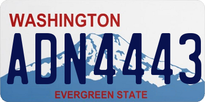 WA license plate ADN4443
