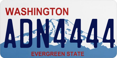 WA license plate ADN4444