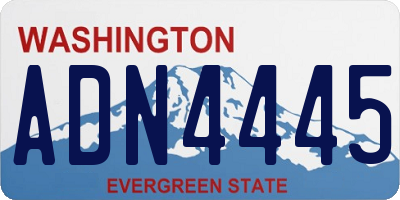 WA license plate ADN4445