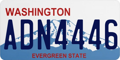 WA license plate ADN4446
