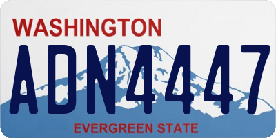 WA license plate ADN4447