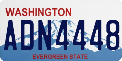 WA license plate ADN4448
