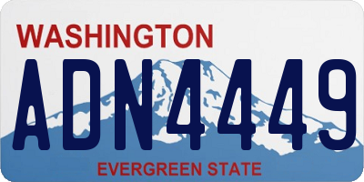 WA license plate ADN4449