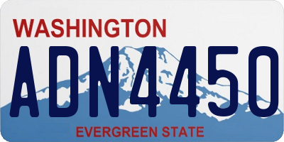 WA license plate ADN4450