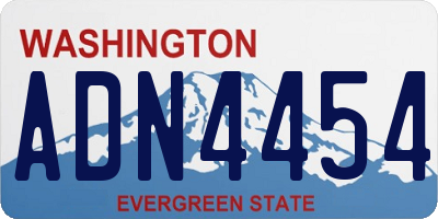 WA license plate ADN4454