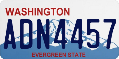 WA license plate ADN4457