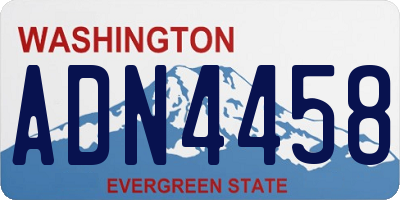 WA license plate ADN4458