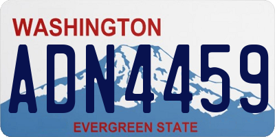 WA license plate ADN4459