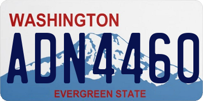 WA license plate ADN4460