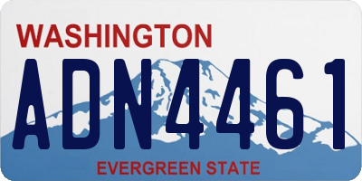 WA license plate ADN4461