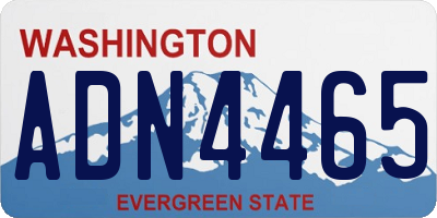 WA license plate ADN4465