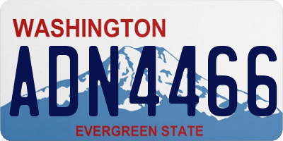 WA license plate ADN4466